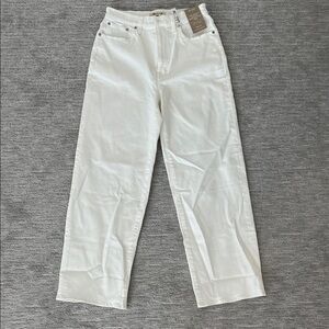 Madewell Vintage White Wide-Leg Crop Jeans 29 Tall